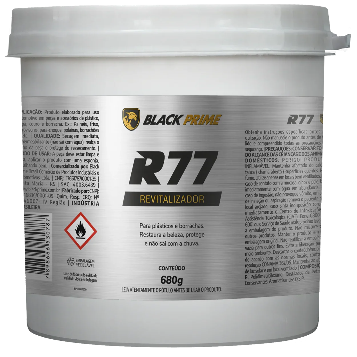 Revitalizador de Plásticos R77 Black Prime 680g