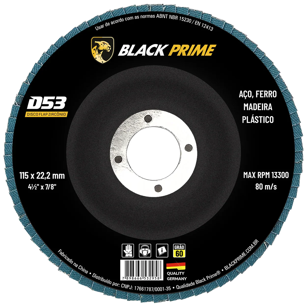 Disco Flap D53 Black Prime Zirconio 4.1/2 Gr60