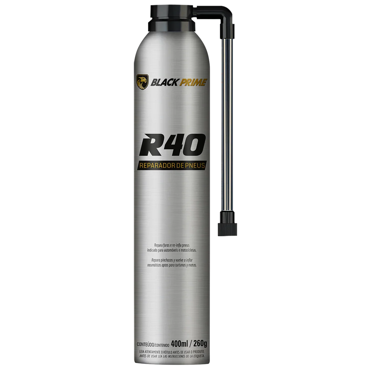 Reparador de Neumáticos R40 Black Prime 400ml