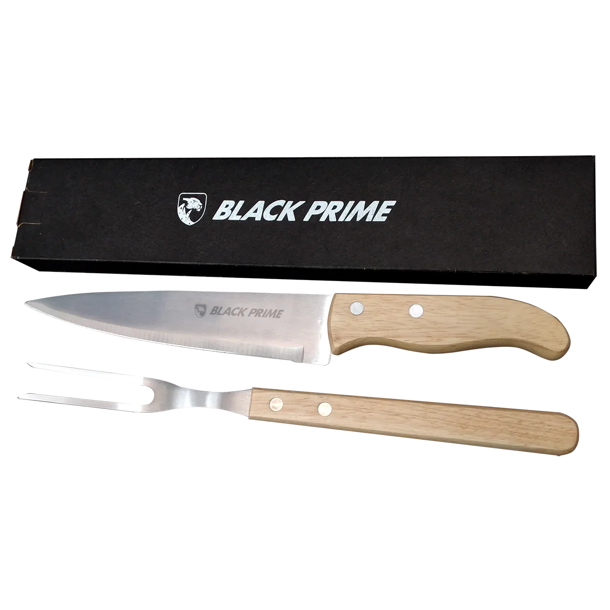 Kit Parrilla Cuchillo + Tenedor Black Prime - 2 Piezas