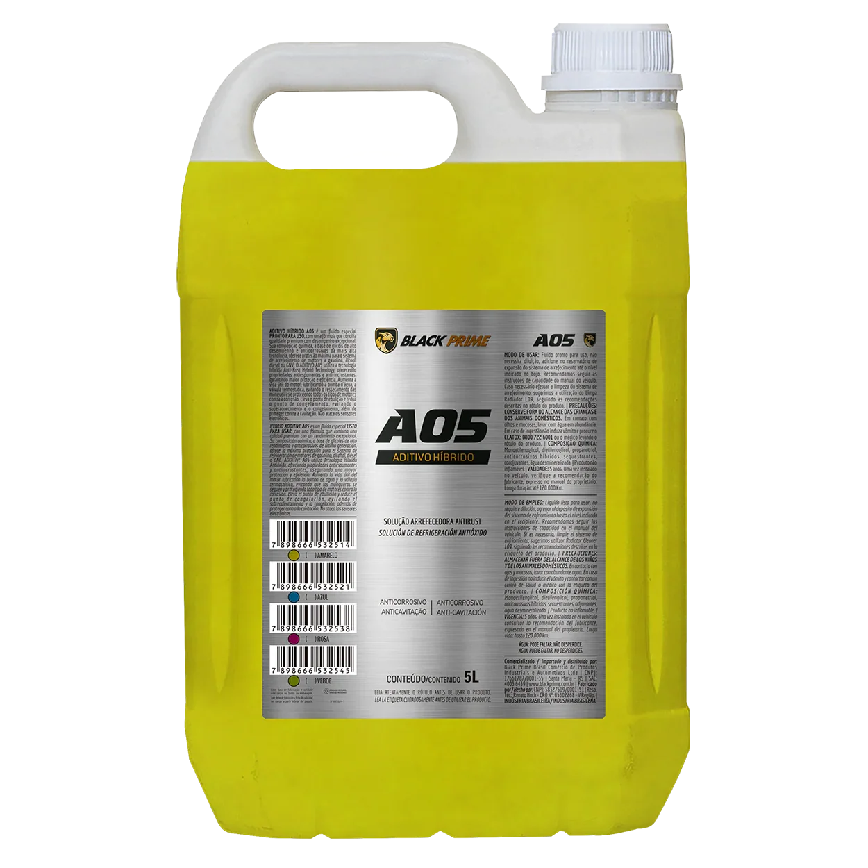 Aditivo A05 Listo para Usar Black Prime Amarillo 5 L