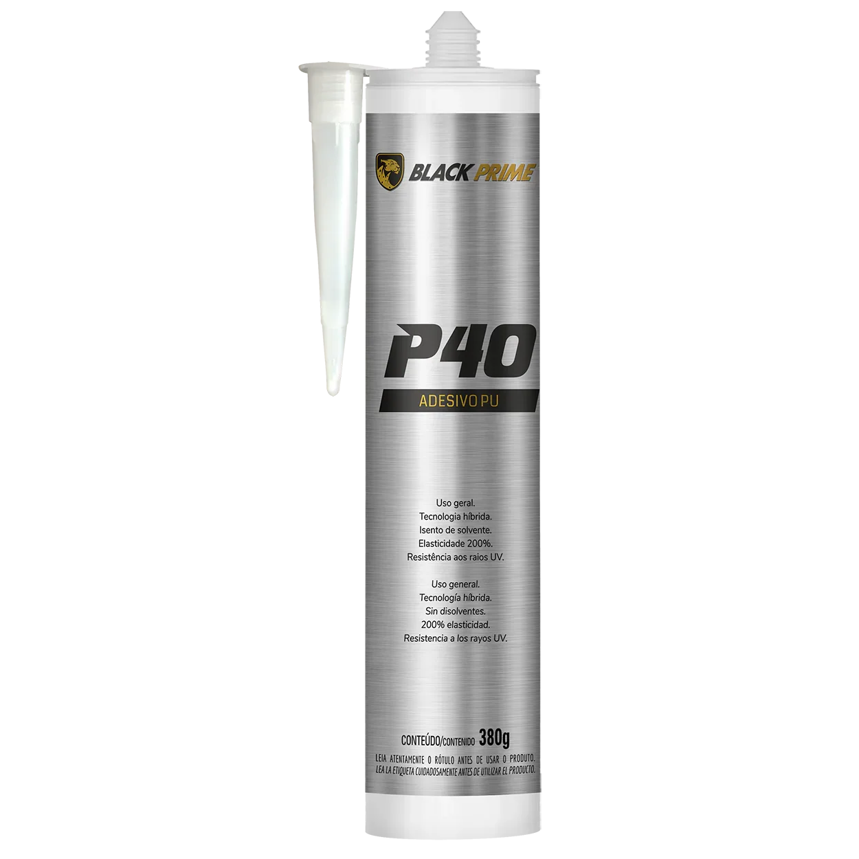 Adhesivo De PU Premium P40 Black Prime Gris 380g