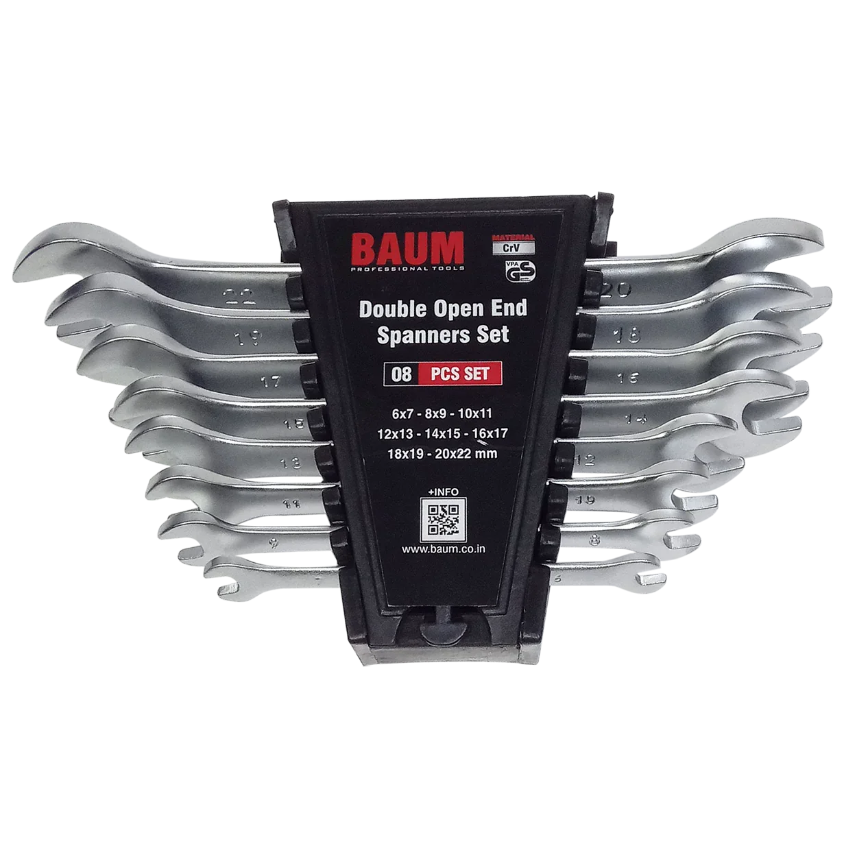 Juego de Llaves Fijas Dobles 8 piezas Baum 6 a 22 mm
